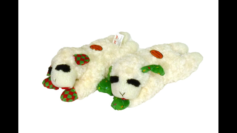 Dog Toy - Xmas Lamb chop with print - 25cm