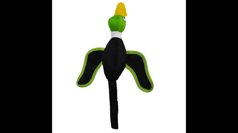 Dog Toy - Flying Mini Duck Green