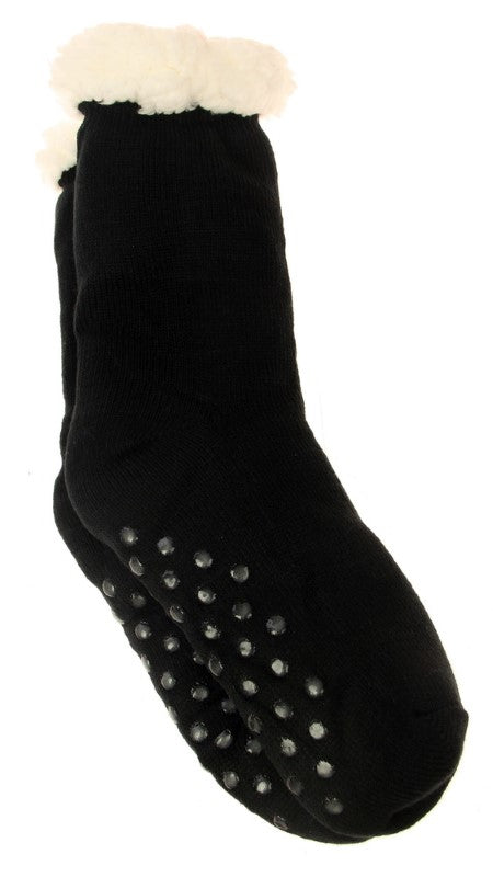 Solid Colour Fleece Socks - MEDIUM - Set of 2