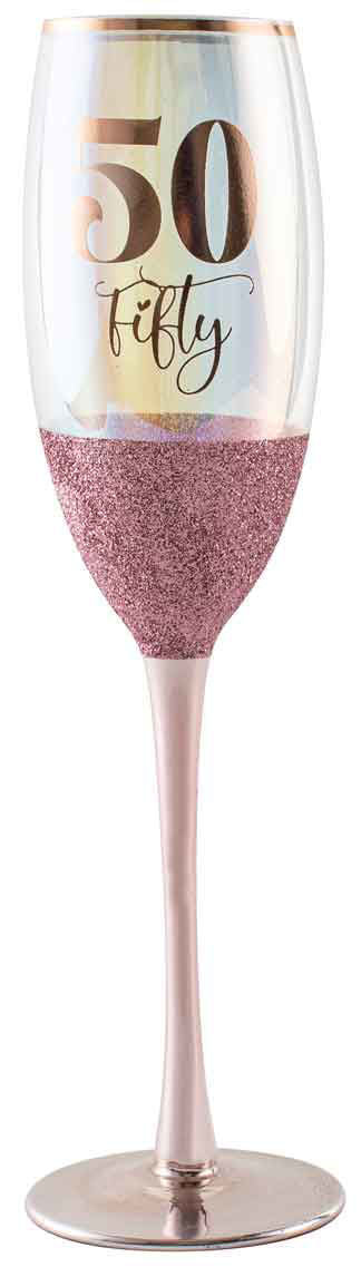 Champagne Glass - 50th Glitterati (150ml)