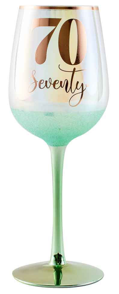 Wine Glass - 70th Glitterati (430ml)