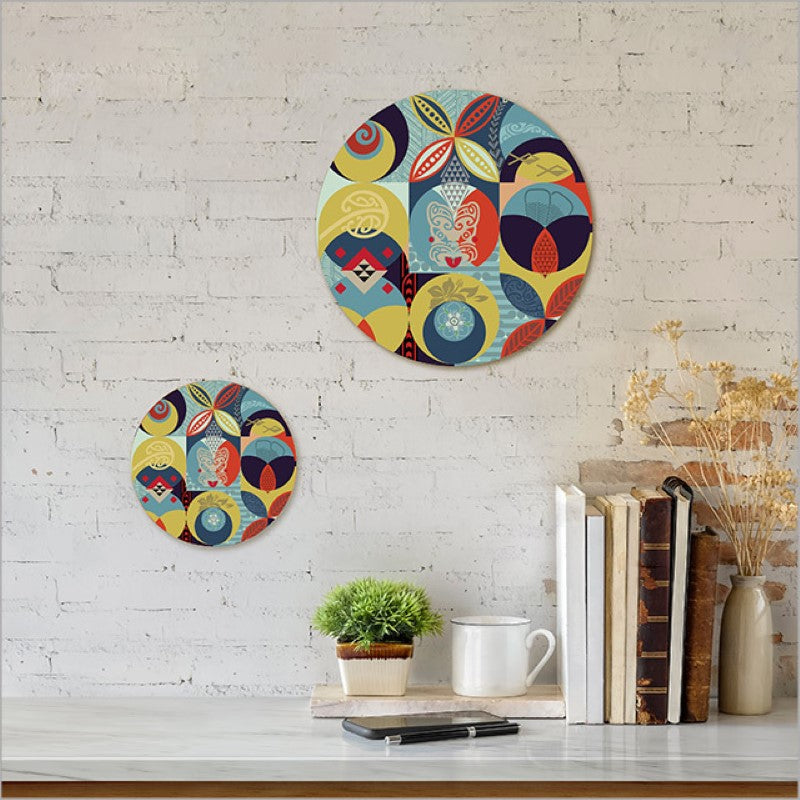 Printed Canvas Circle - Pacific Fusion 1 (Small) - Kiwiana