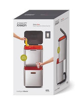 Totem Max 60L Recycling Bin - Stainless Steel - Joseph Joseph