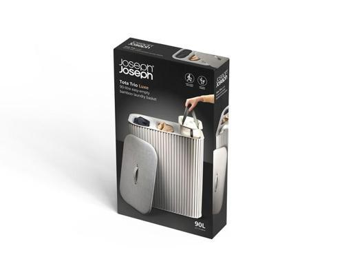 Tota Trio Luxe 90L Laundry Basket (Ecru) - Joseph Joseph