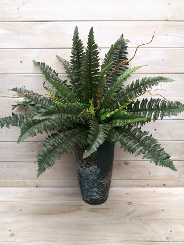 Artificial Fern Bush - Medium Boston (Green)