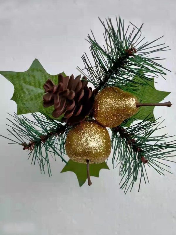 Artificial Christmas Fruit Pick (Gold)