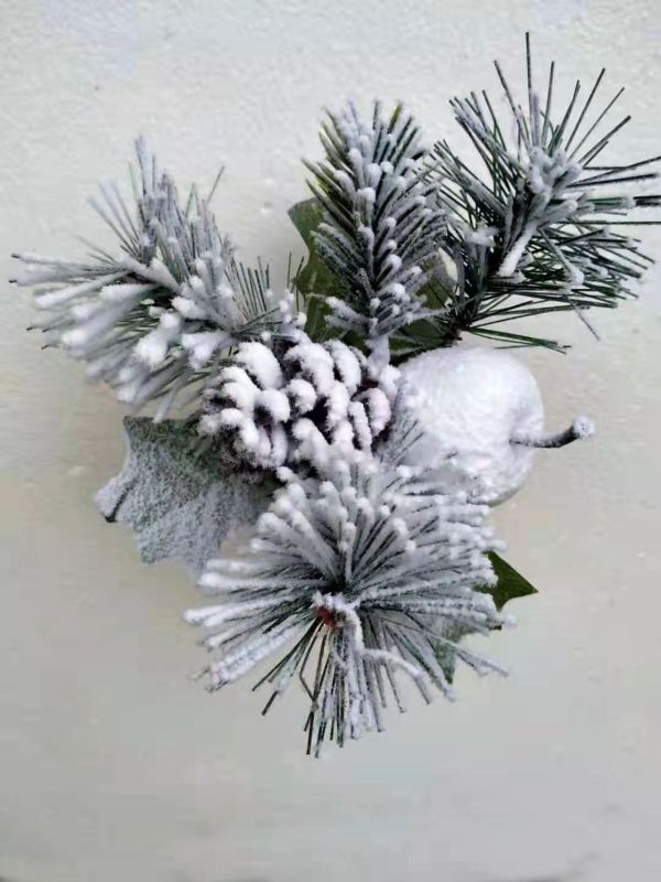 Artificial Snowy Christmas Pick