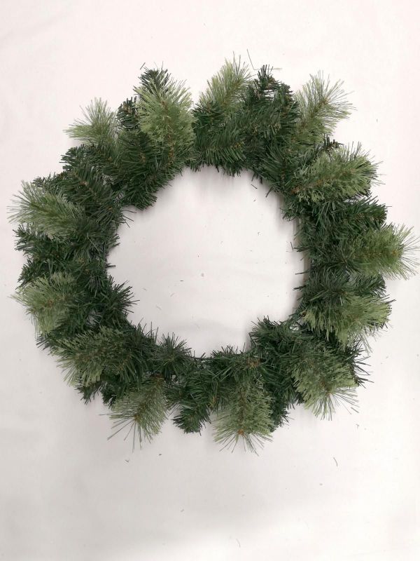 Artificial Wreath - Flowering Pine (24")
