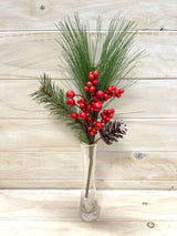 Artificial Berry Spray - Mixed Berry and Pine