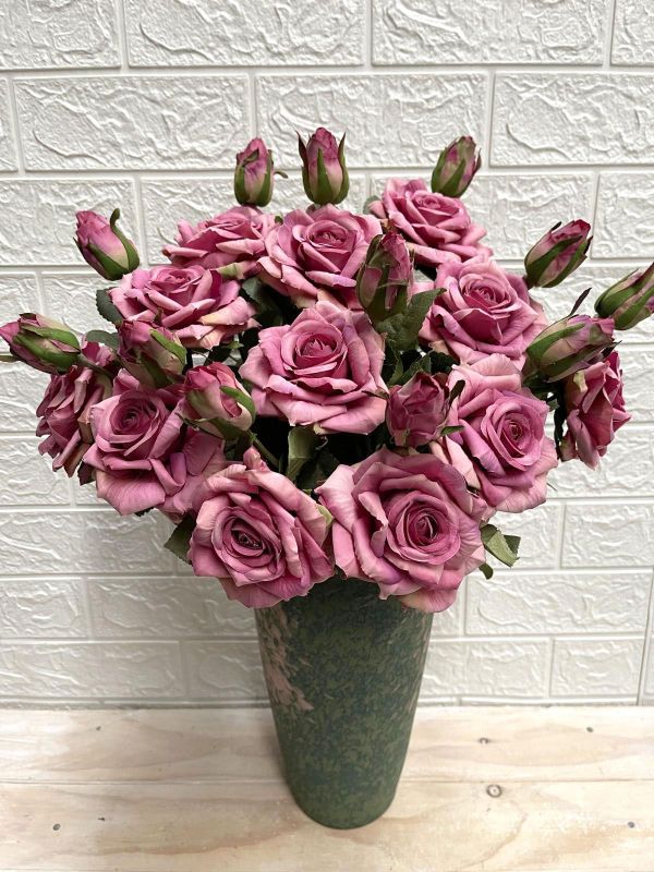 Artificial Flower Stem - Victoria Rose (Peach)