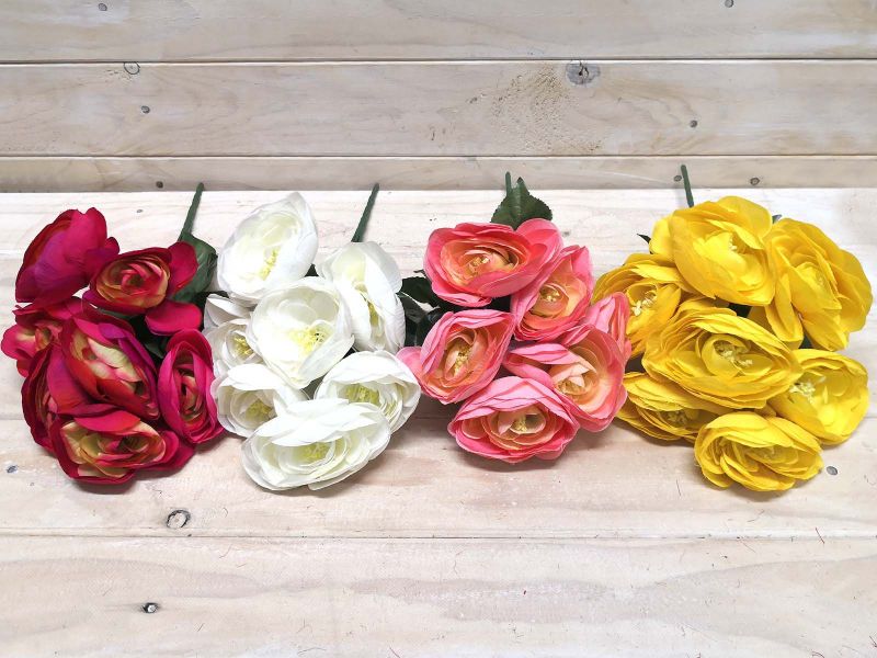 Artificial Flower Bush - Ranunclutus (Assorted)