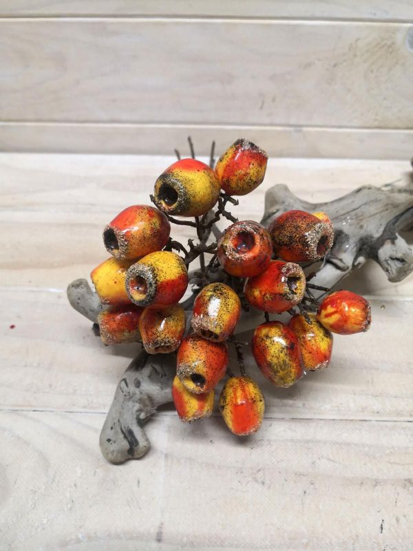 Artificial Eucalyptus Nut Bundle (Orange)