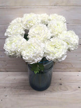 Artificial Flower Stem - Single Ranunclutus (White)