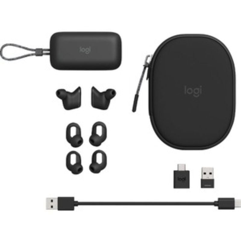 Logitech Zone True Wireless Bluetooth Earbuds - ANC, Dual Connectivity, Ideal for Business