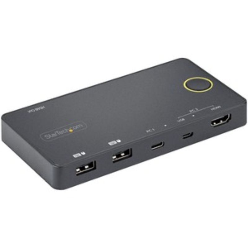 StarTech SV221HUC4K 2-Port USB-C KVM Switchbox - 4K UHD Resolution, 2 Computers, 1 User