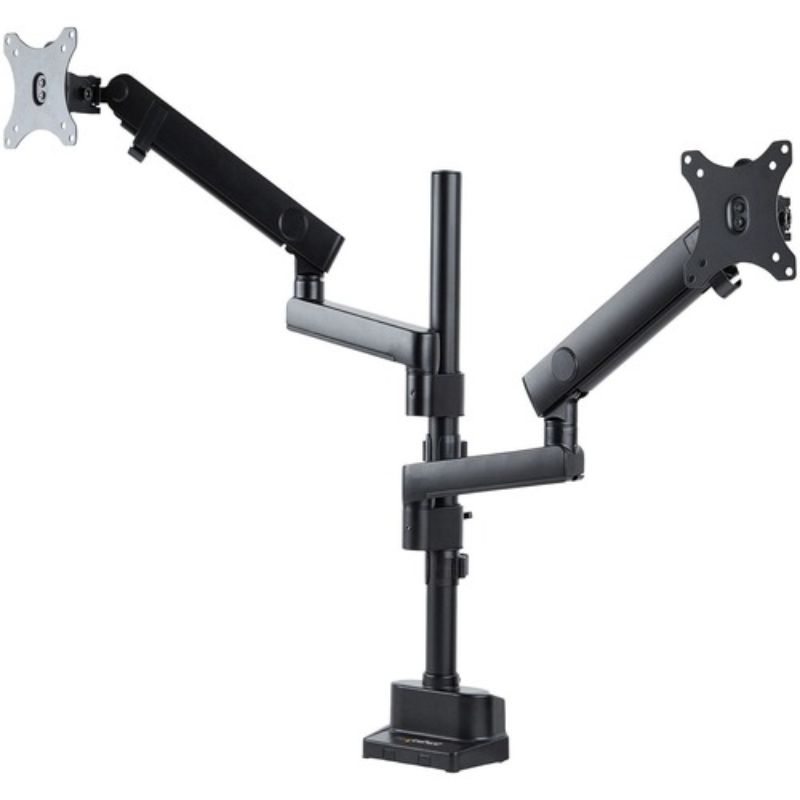 Ergonomic Dual Monitor Mounting Arm for 32-inch LCD/LED Displays - Adjustable - Matte Black