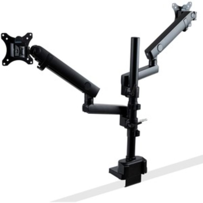 Ergonomic Dual Monitor Mounting Arm for 32-inch LCD/LED Displays - Adjustable - Matte Black