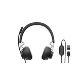 Logitech ZONE Wired UC Headset - Premium USB Headset with Noise-Canceling Mic for Clear Calls