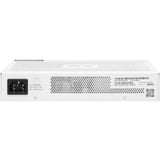 Aruba Instant On 1830 Gigabit PoE Switch with 8 ports, 65W power budget, ideal for small business networking.