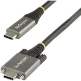High-Speed 1m USB-C Cable with Side Screw Locking - 10 Gbps Data Transfer & 100W Power Delivery