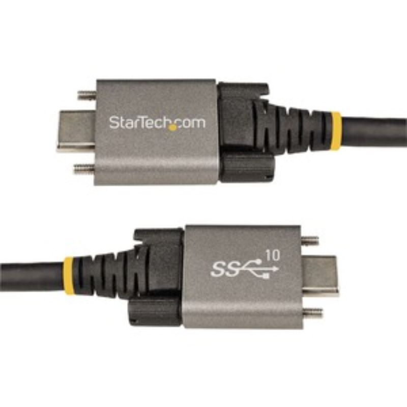 High-Speed 1m USB-C Cable with Side Screw Locking - 10 Gbps Data Transfer & 100W Power Delivery