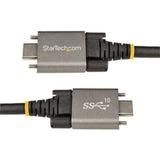 High-Speed 1m USB-C Cable with Side Screw Locking - 10 Gbps Data Transfer & 100W Power Delivery