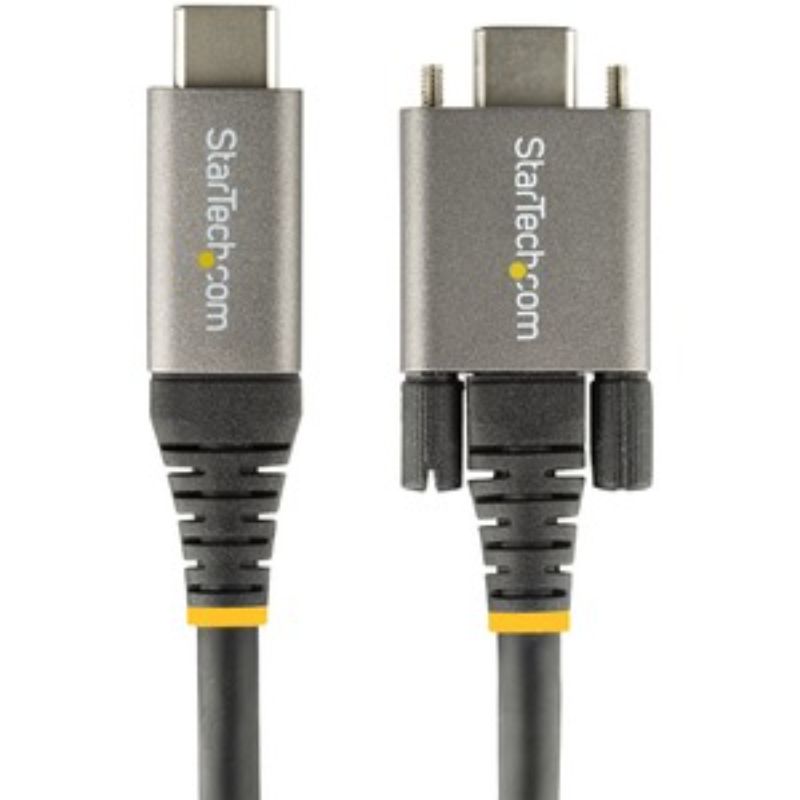 High-Speed 1m USB-C Cable with Side Screw Locking - 10 Gbps Data Transfer & 100W Power Delivery