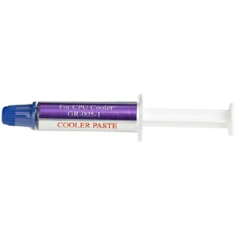 High-performance thermal grease syringe pack for CPUs and GPUs, offering 3.07W/m·K thermal conductivity and precision application.