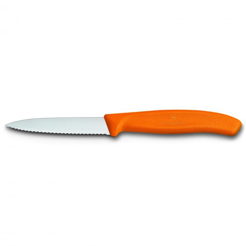 Paring Knife - Victorinox Classic Pointed Tip Wavy Edge Orange (8cm)