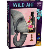 Holdson Puzzle - Wild Art, 500XL pc (Elephant with Chocolate Cake)