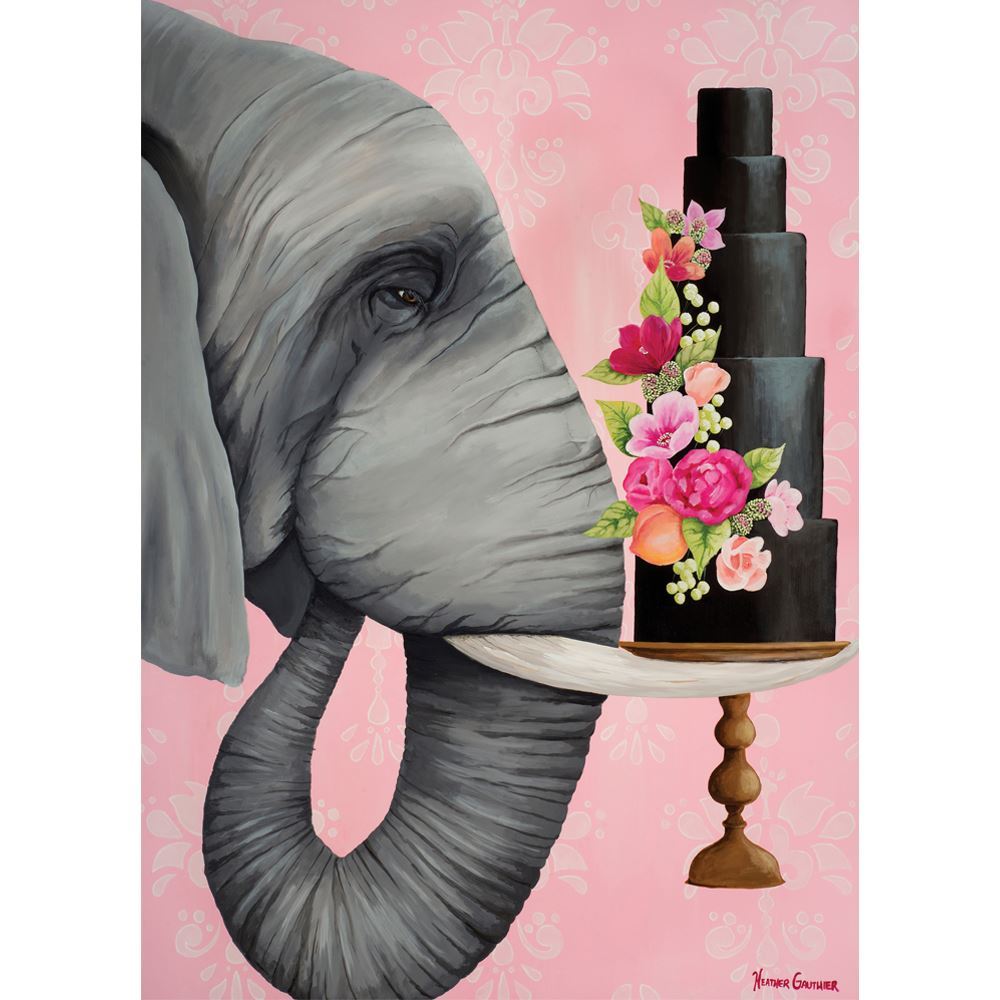 Holdson Puzzle - Wild Art, 500XL pc (Elephant with Chocolate Cake)