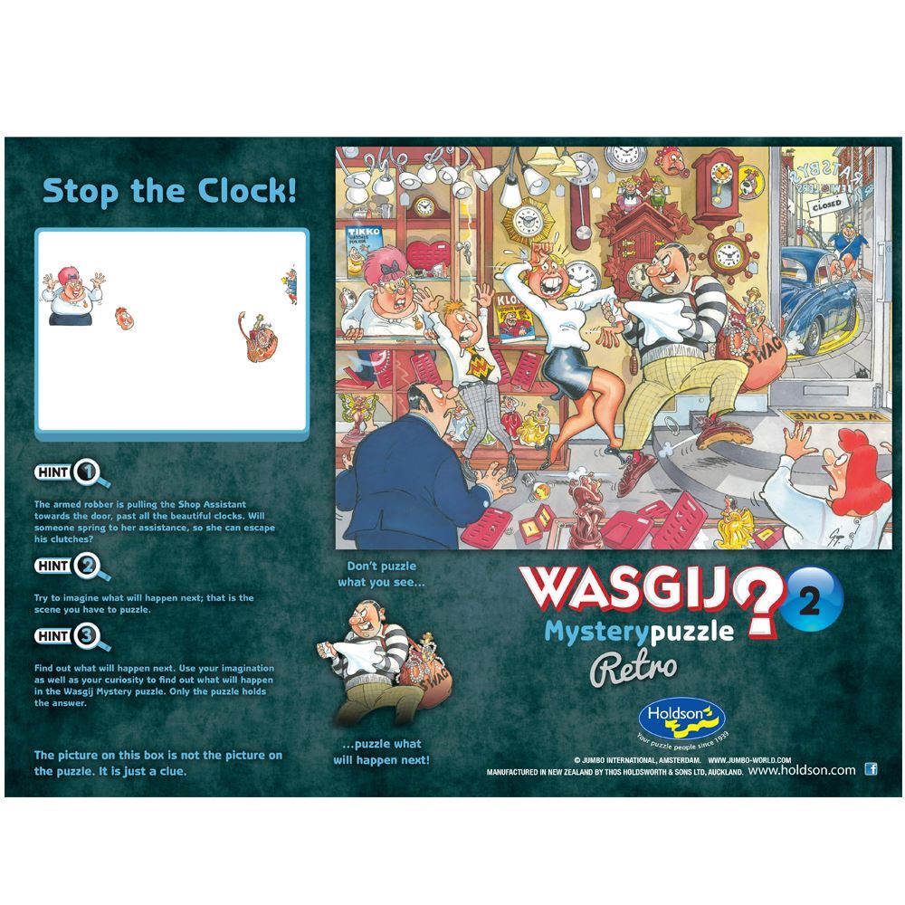 Holdson Puzzle - Wasgij Retro Mystery 2, 500XL pc (Stop the Clock)