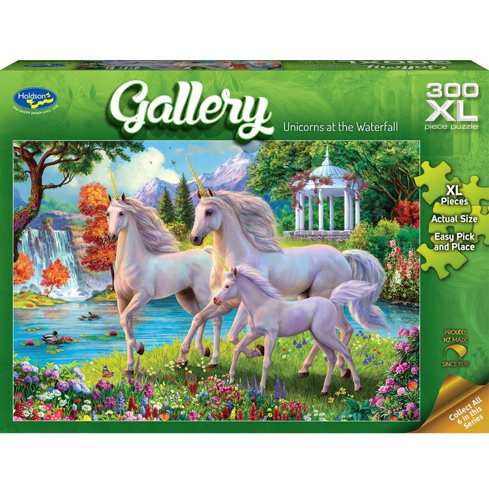 Holdson Puzzle - Gallery S8, 300pc XL (Unicorns at the Waterfall)