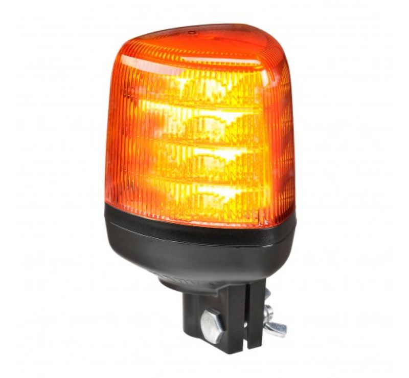 NARVA AeroTech Tall Amber LED Strobe Pole Mount, bright warning light for safety, IP67 rated, durable, aerodynamic design.