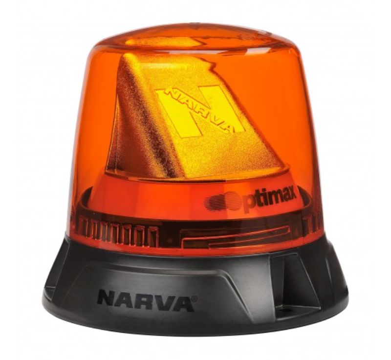 NARVA - OPTIMAX LED ROTATING BEACON AMBER/GREEN FLANGE BASE