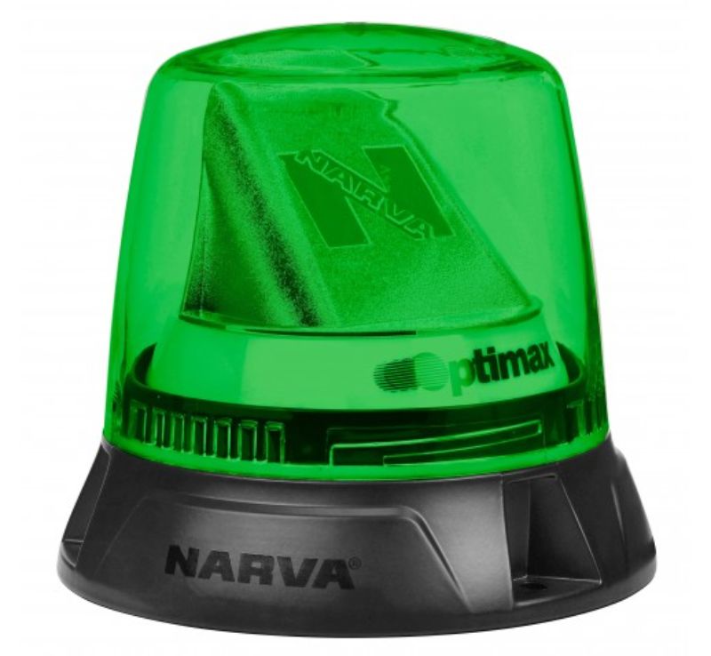 NARVA - OPTIMAX LED ROTATING BEACON AMBER/GREEN FLANGE BASE