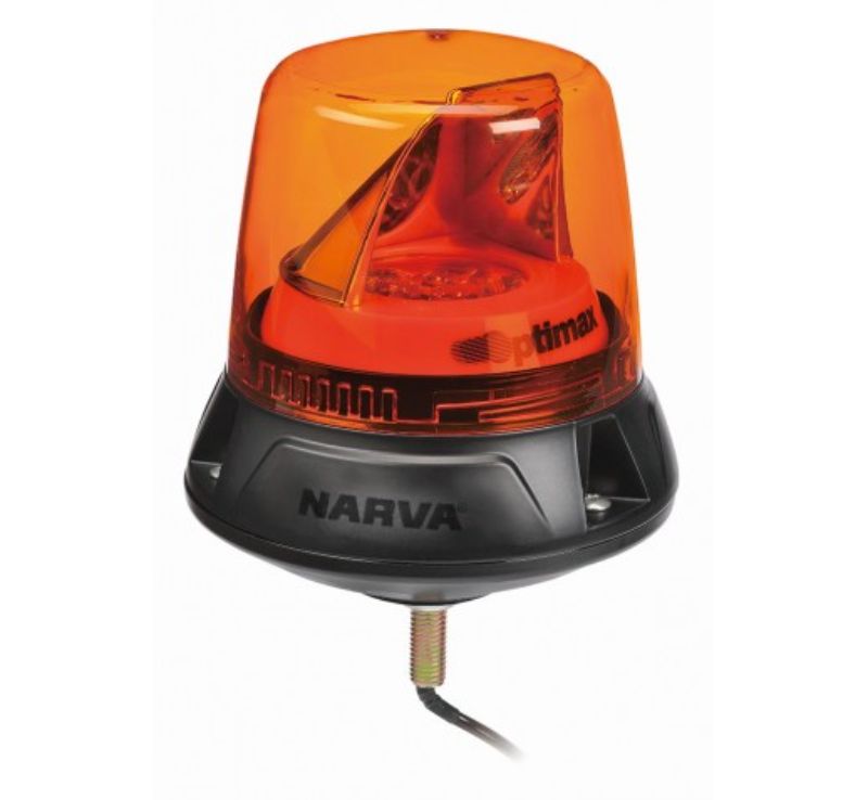 NARVA - OPTIMAX LED ROTATING BEACON AMBER SINGLE BOLT MOUNT