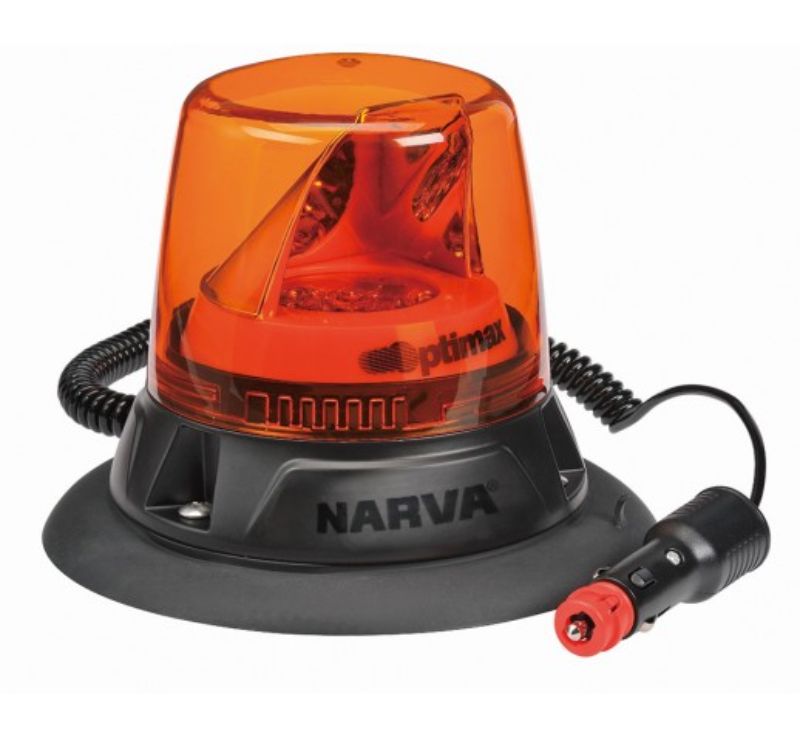 NARVA - OPTIMAX LED ROTATING BEACON AMBER MAGNETIC MOUNT