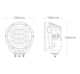 BIG RED - 12/24V 7IN 90W 9000L SINGLE LED DRIVING LIGHT