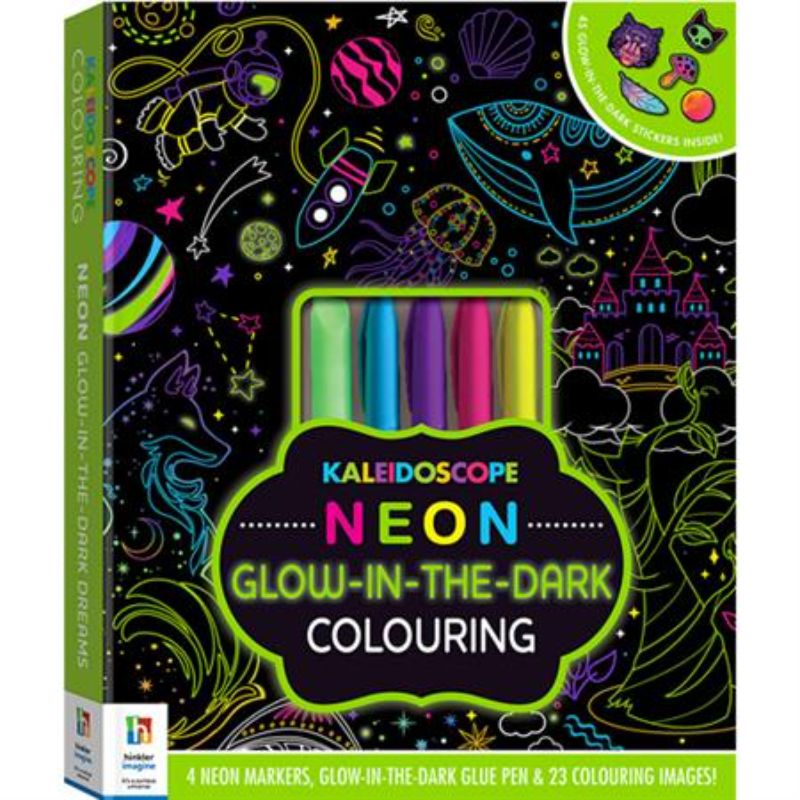 Colouring Kit - Kaleidoscope Neon Glow in the Dark Worlds