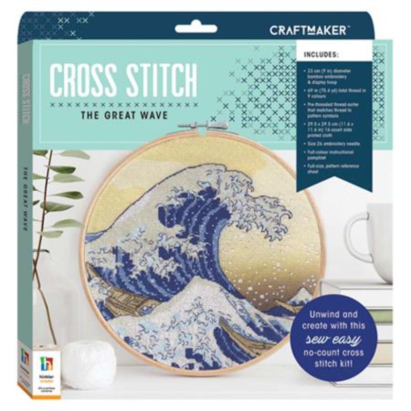Cross Stitch Kit - Craft Maker The Great Wave Off Kanagawa