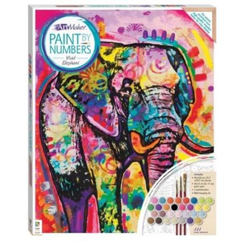 Paint by Numbers Canvas - Art Maker Vivid Elephant