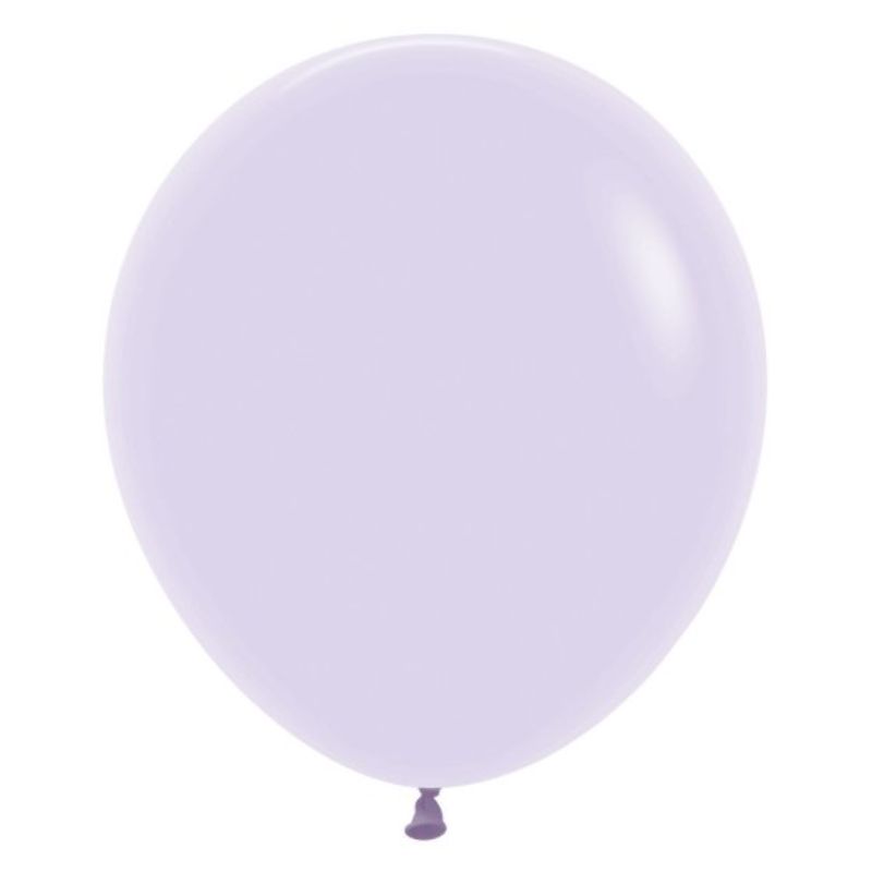 Pack of 6 Sempertex 45cm pastel matte lilac balloons, perfect for elegant celebrations and festive decor.