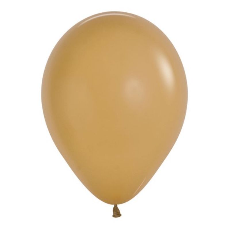 Pack of 50 Sempertex 12cm Fashion Latte balloons, perfect for elegant party decorations and stylish balloon arrangements.
