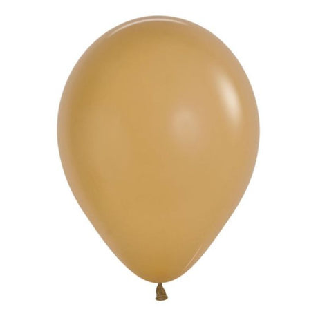 Pack of 50 Sempertex 12cm Fashion Latte balloons, perfect for elegant party decorations and stylish balloon arrangements.