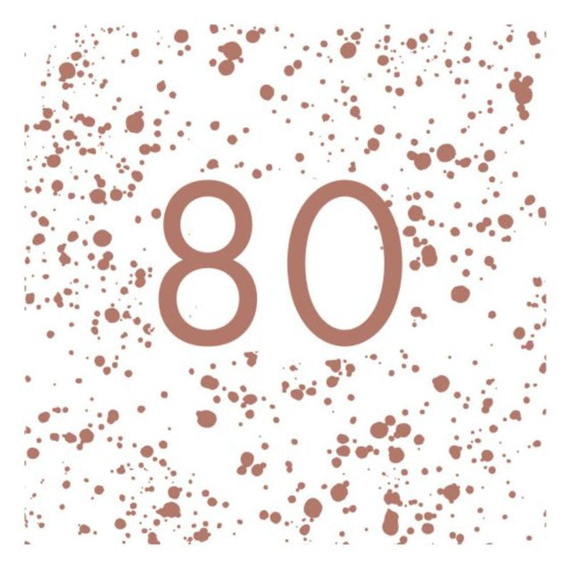 Elegant rose gold lunch napkins in a pack of 16, perfect for weddings and special occasions.