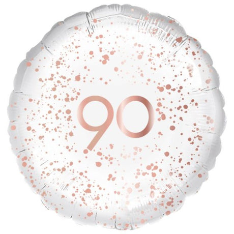 45cm rose gold foil balloon, self-sealing, ideal for elegant celebrations and stylish decor.