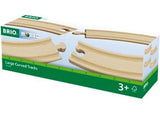 BRIO - Large Curved Tracks 4 Pieces