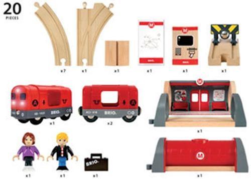 BRIO - Metro Railway Set 20 Pieces
