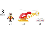 BRIO - Firefighter Helicopter 3 Pieces